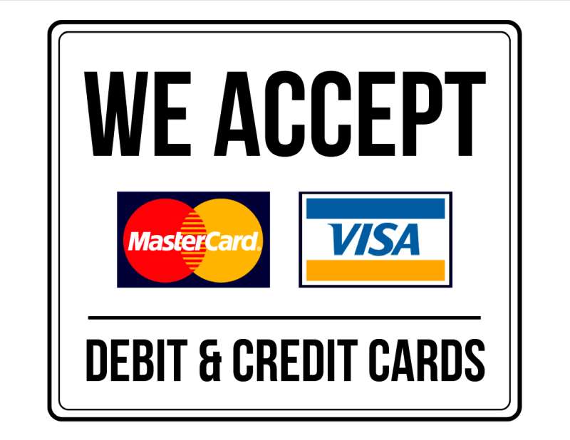 Montana Metal Works and Signs we accept debit and credit cards